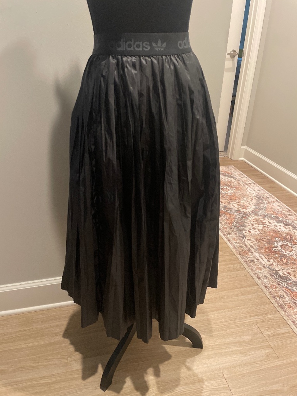 Brand New Adidas Black Crinkle Skirt